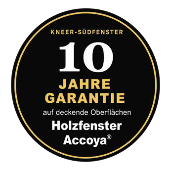 10 Jahre Garantie auf deckende Oberflächen bei Accoya-Holzfenstern