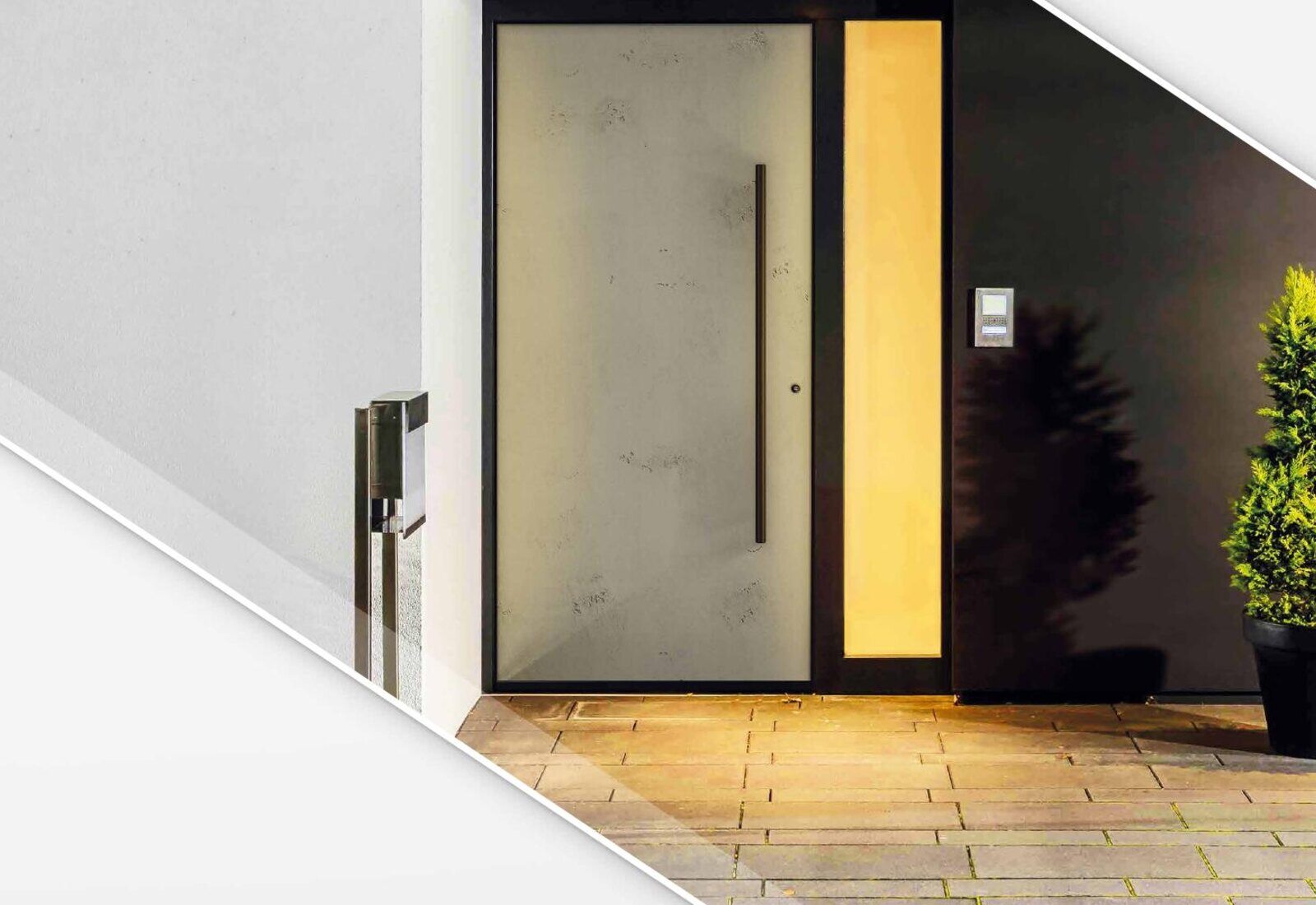 Eingebaute Aluminium-Haustür aus dem Kneer-Südfenster Aluminium-Topmodellprogramm