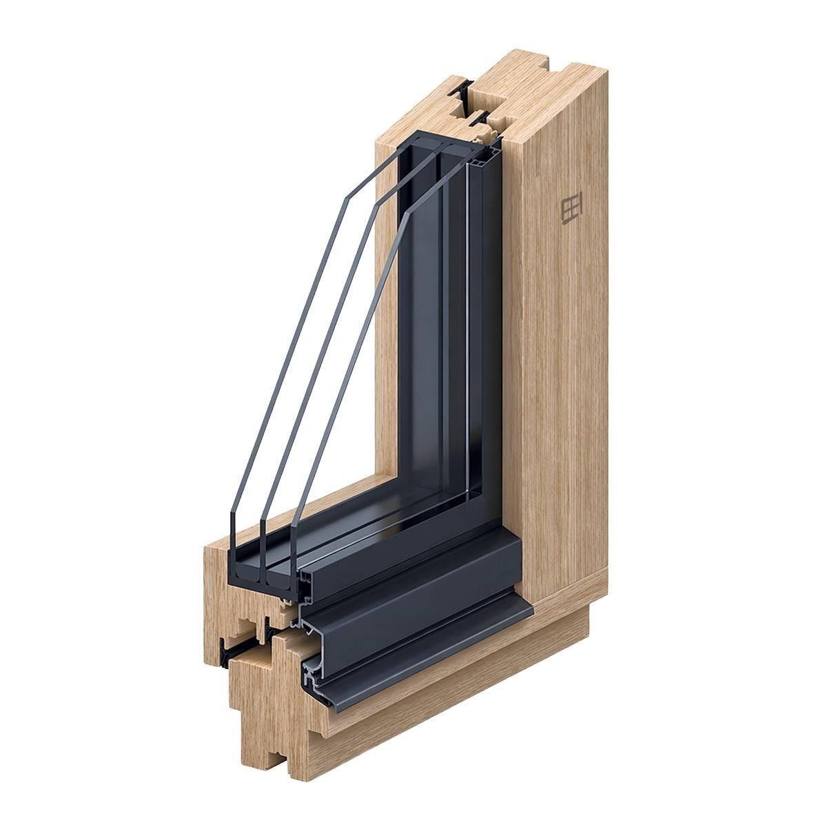 Musterecke der profilierten Holz-Hybrid-Variante Shape